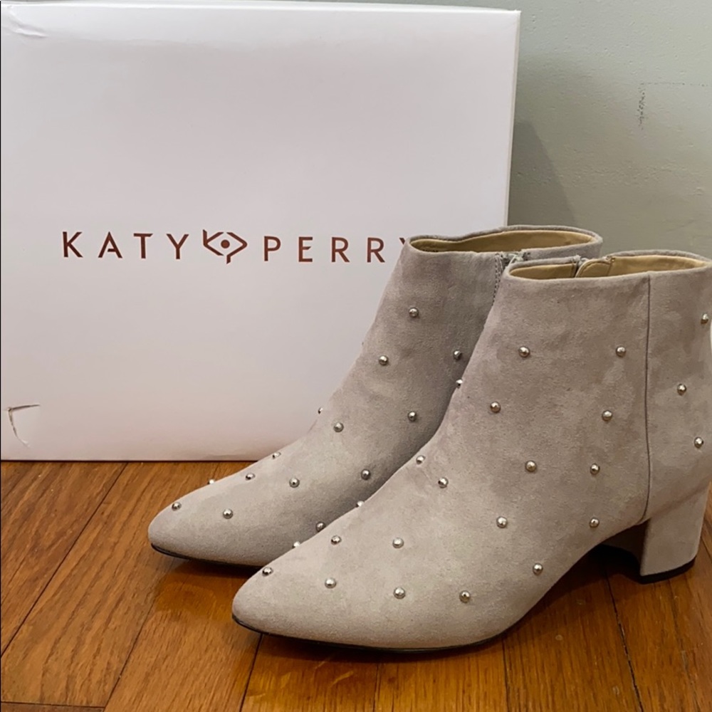 Katy Perry Auora Grey Suede Bootie